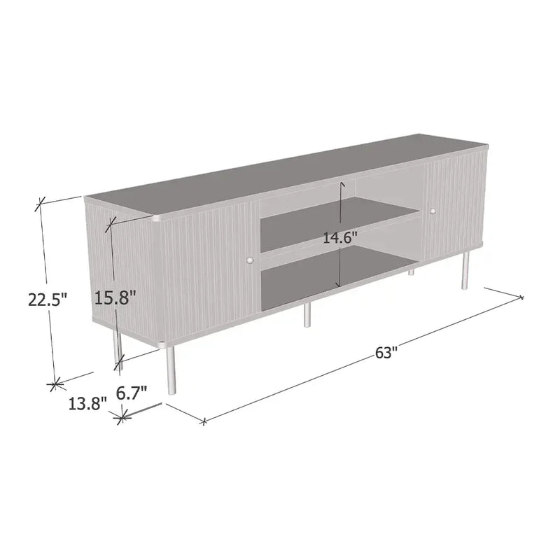 Alix Black & Gold TV Unit - Modern