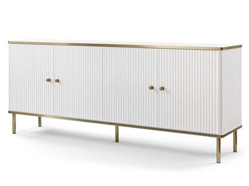 Wenar White & Gold Sideboard - 4 Door
