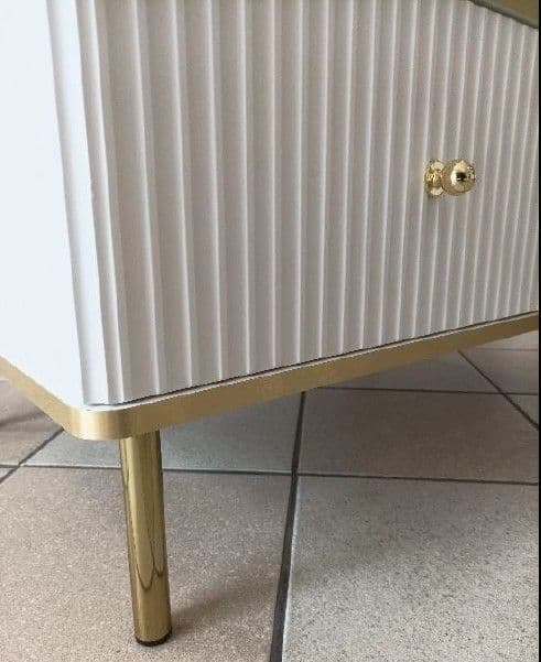 Ralil White & Gold TV Unit - Modern