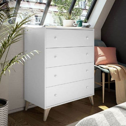 Noren White 4-Drawer Chest - Modern