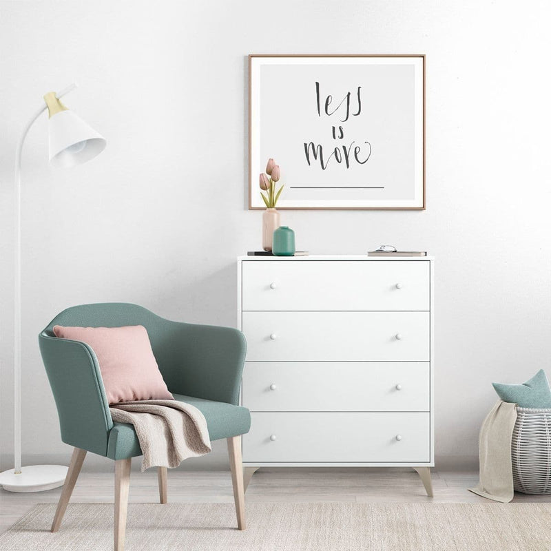 Noren White 4-Drawer Chest - Modern