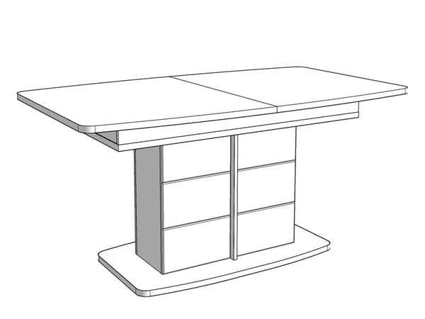 Norur White & Oak Extending Dining Table