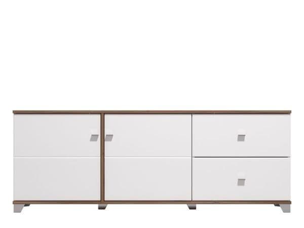 Selal White & Oak TV Unit - Gloss Finish