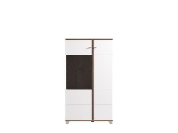 Gareo White & Oak Display Cabinet - Low Profile
