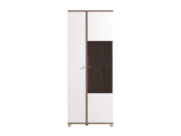 Belor White & Oak Display Cabinet - Gloss Finish