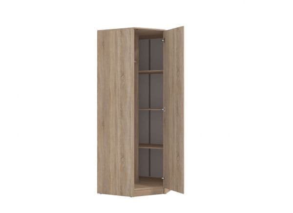 Oris Oak Corner Wardrobe - Space-Saving