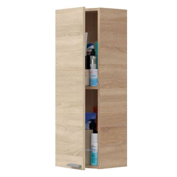 Quinel Oak Bathroom Cupboard - Small, Floating
