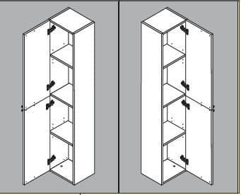 Vorin White Bathroom Cupboard - Tall