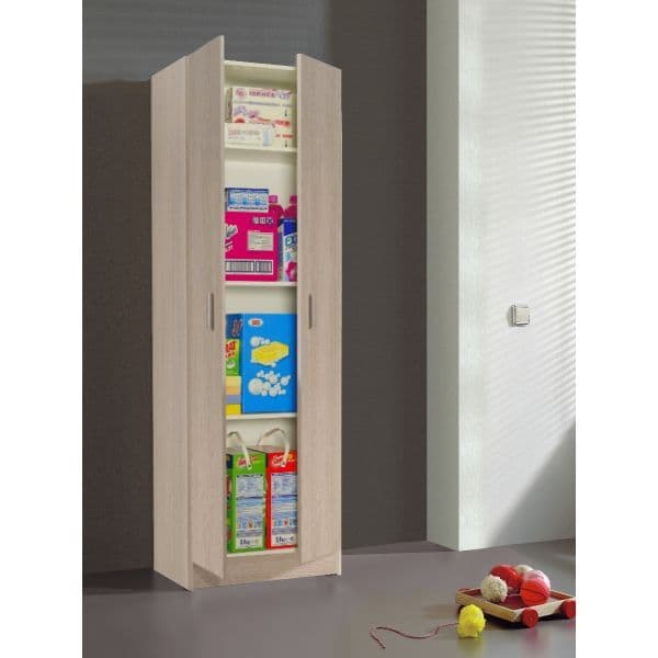 Peras Oak Wide Cupboard - Tall Storage