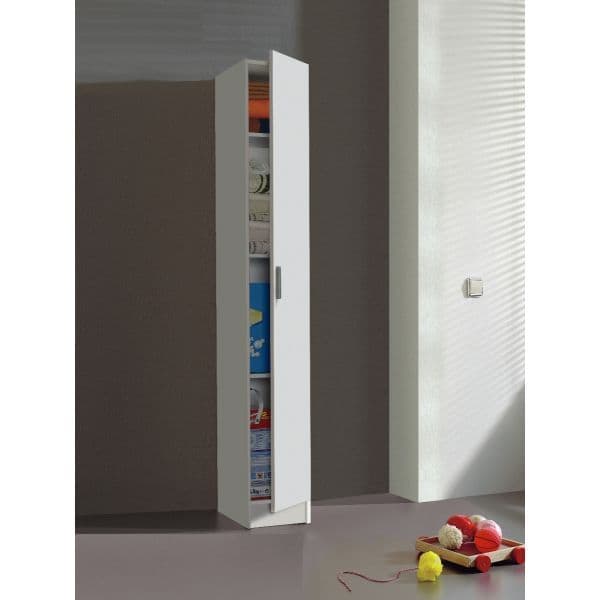 Alir White Narrow Cupboard - Multi-Purpose