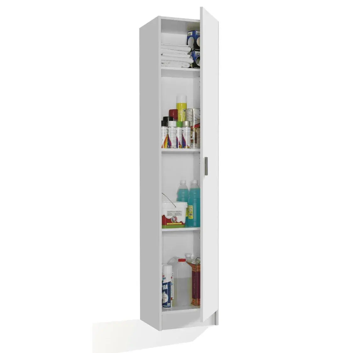 Alir White Narrow Cupboard - Multi-Purpose