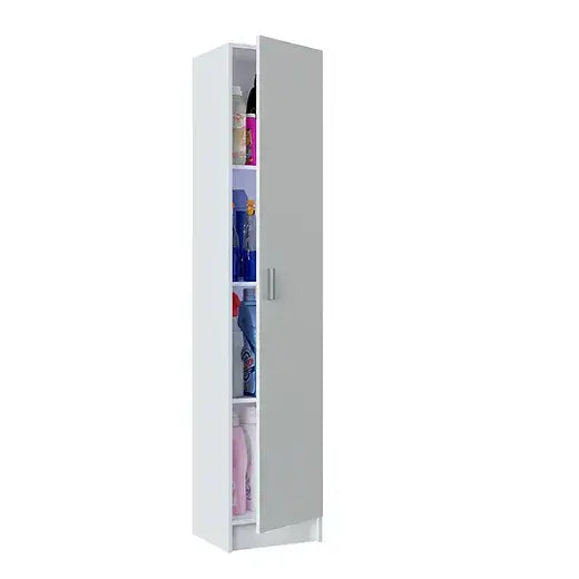 Alir White Narrow Cupboard - Multi-Purpose