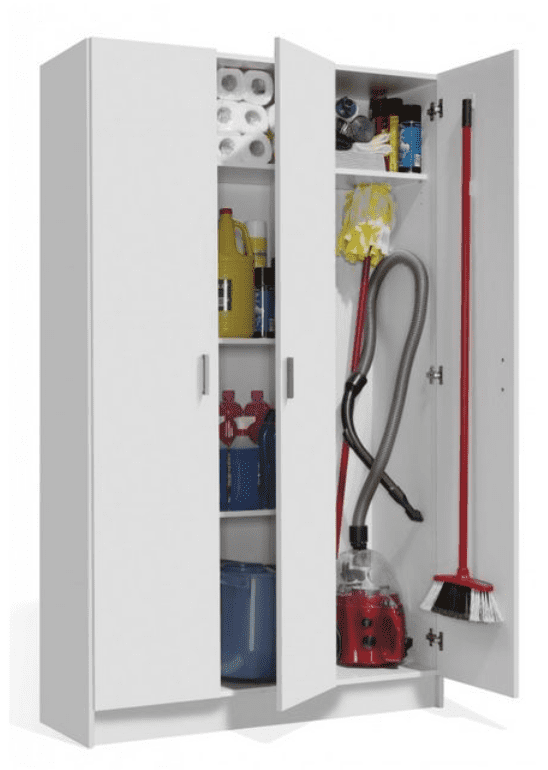 Jarel White Tall Cupboard - 3 Door
