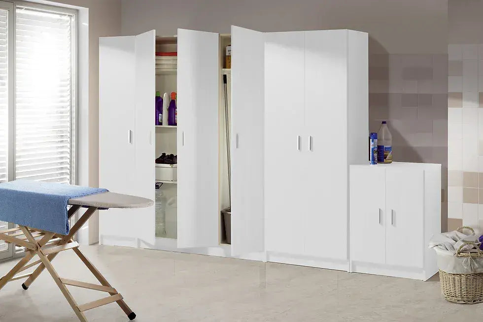 Jarel White Tall Cupboard - 3 Door