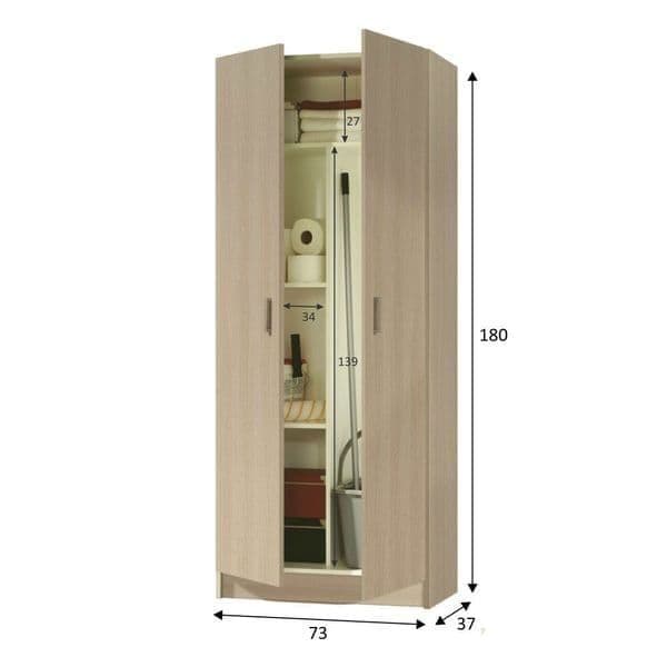 Helar Oak Utility Cupboard - 2 Door