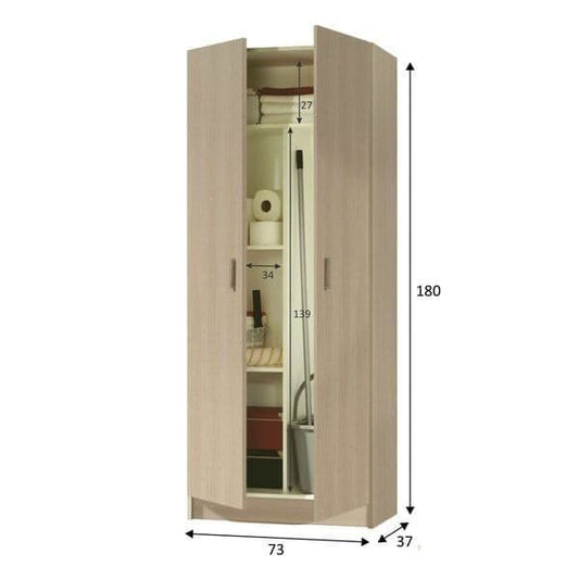Helar Oak Utility Cupboard - 2 Door