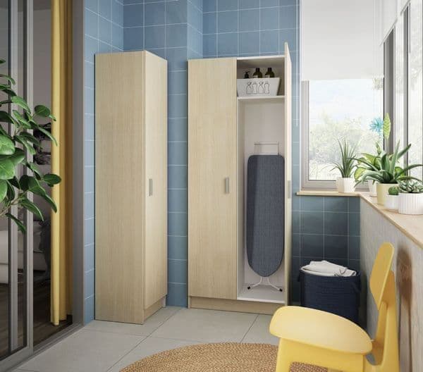 Helar Oak Utility Cupboard - 2 Door