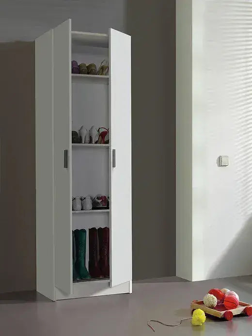 Alel White Shoe Cupboard - 2 Door
