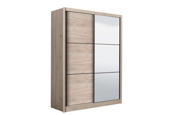 Alor Oak Sliding Wardrobe - 166cm