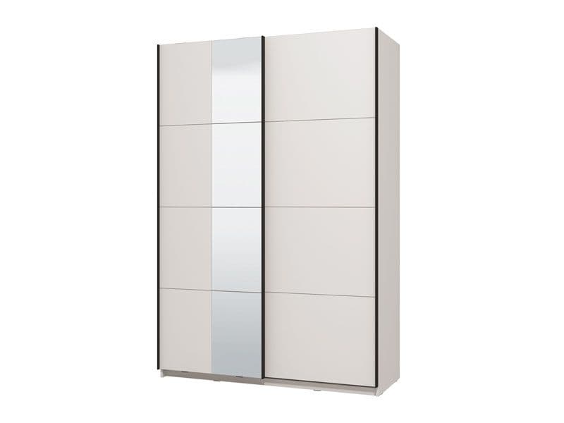 Selur White Sliding Wardrobe - Mirrored