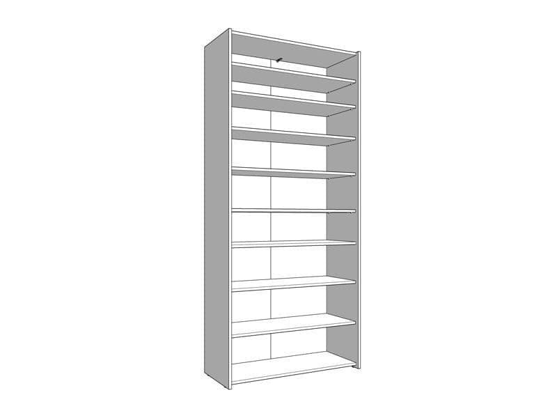 Fenan Oak Shoe Cabinet - Mirrored, 50 Pair