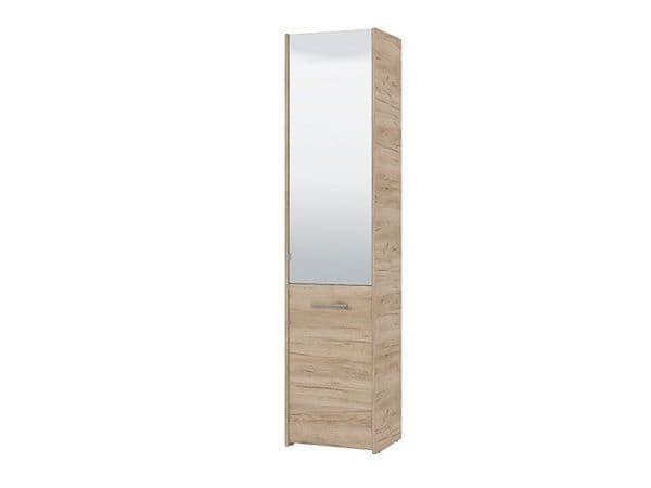 Toran Oak Slim Shoe Cabinet - Tall Storage