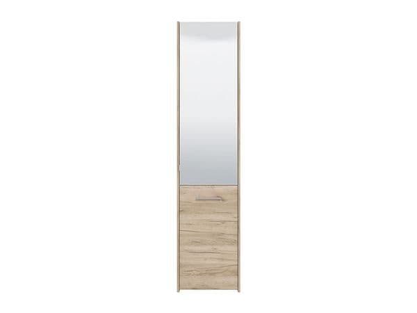 Toran Oak Slim Shoe Cabinet - Tall Storage