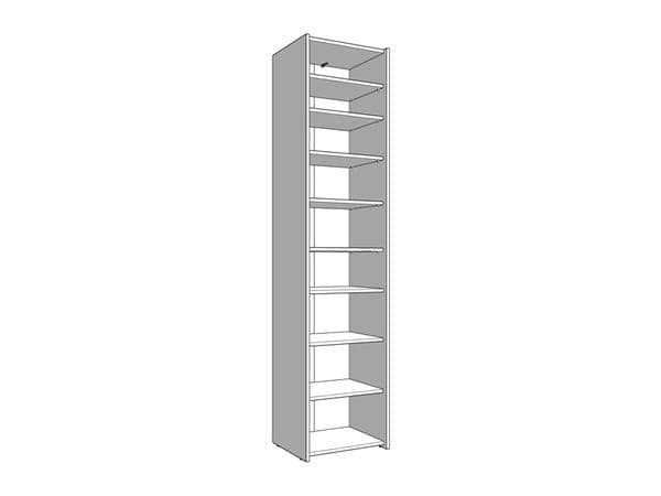 Toran Oak Slim Shoe Cabinet - Tall Storage