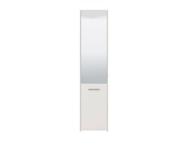 Zoren White Mirrored Shoe Cabinet - Slim