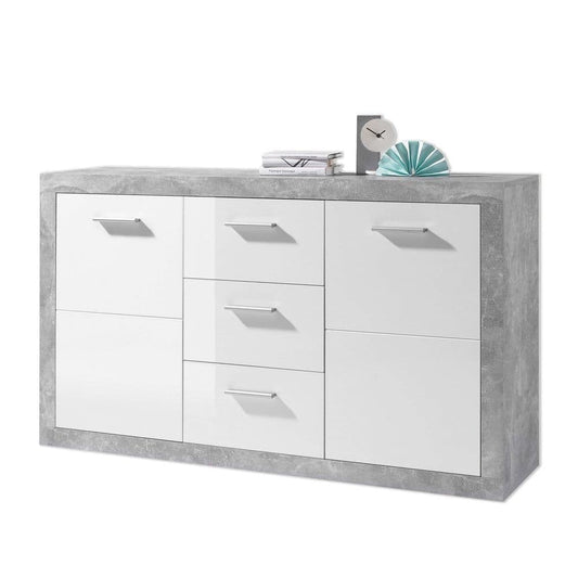 Ulir Grey & White Sideboard - 2 Door, 3 Drawer