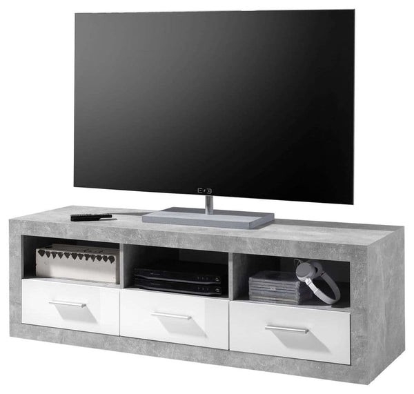 Helor Grey & White TV Cabinet - Large