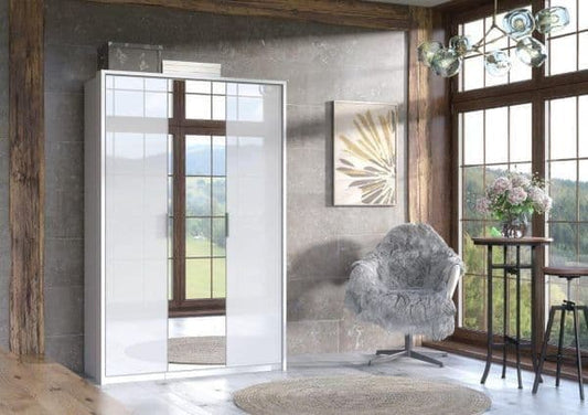Corin White Mirrored Wardrobe - 3 Door