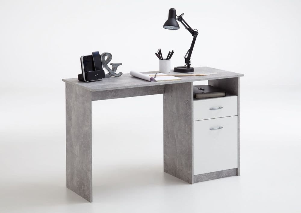 Belal Grey & White Desk - Modern Office