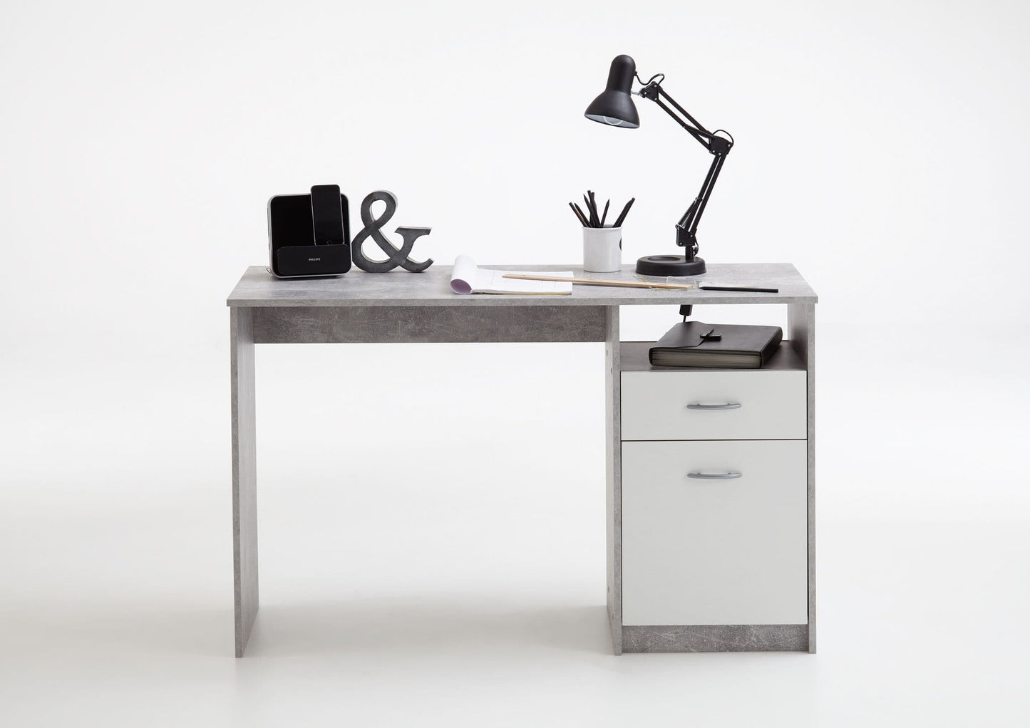 Belal Grey & White Desk - Modern Office