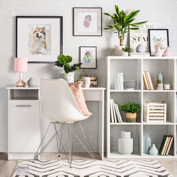 Perur White Matt Desk - Home Office