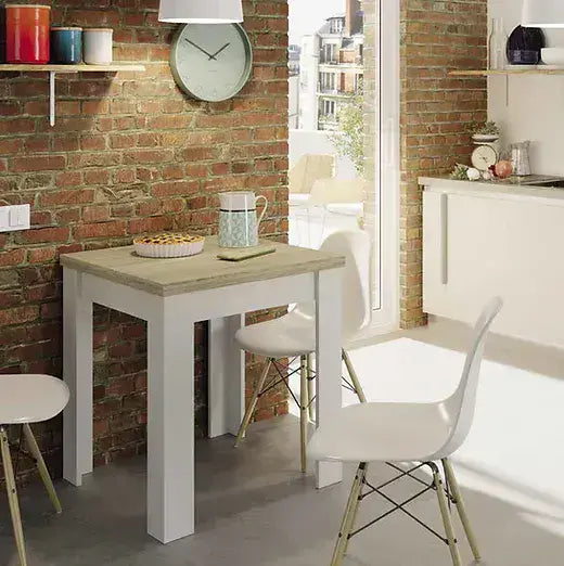 Noron White & Oak Extending Dining Table - Small