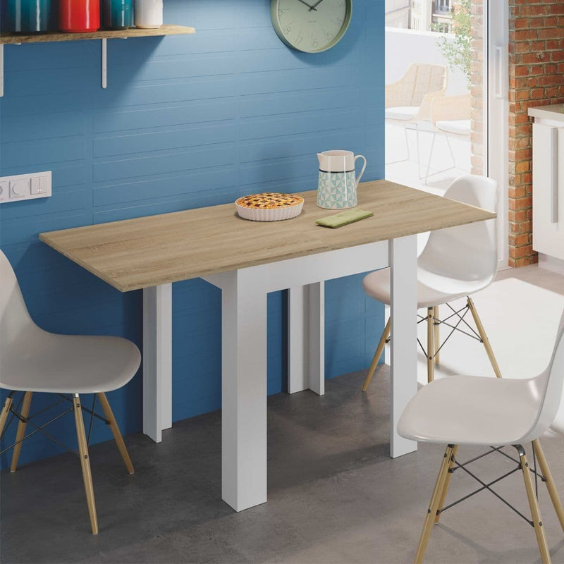 Noron White & Oak Extending Dining Table - Small
