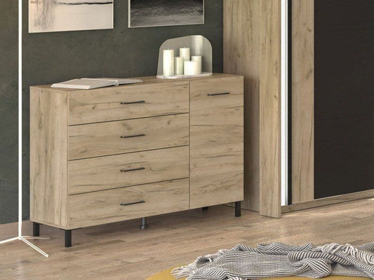 Ulil Oak Sideboard - 1 Door, 4 Drawer