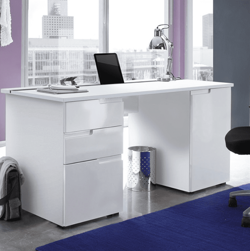 Quineth White Computer Desk - Large