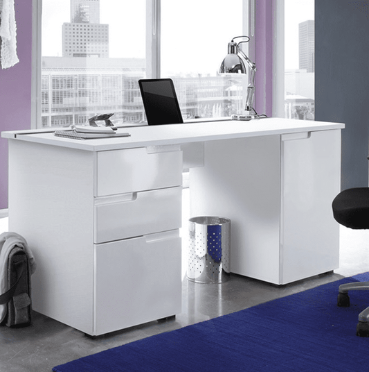 Quineth White Computer Desk - Large