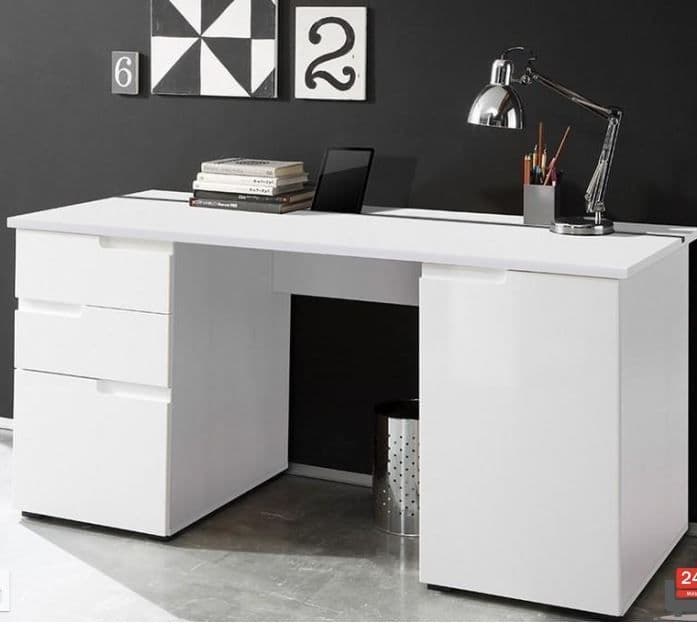 Quineth White Computer Desk - Large