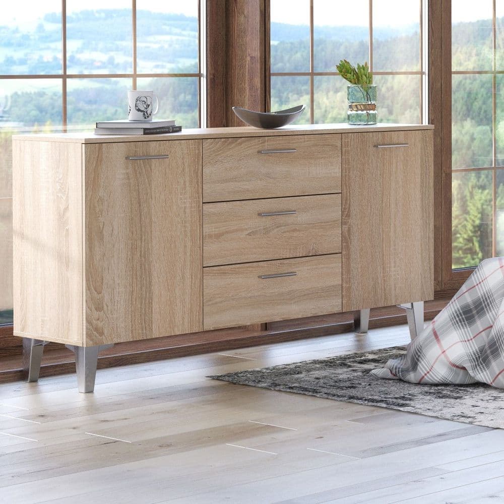 Ulan Oak Sideboard - 2 Door, 3 Drawer, Wide