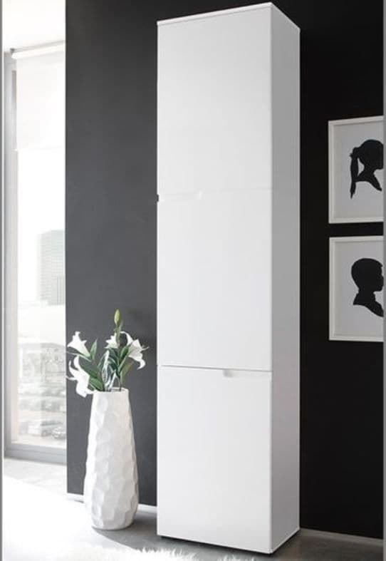 Jaral White Gloss Bookcase - 3 Door