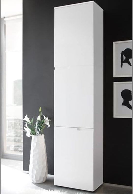 Jaral White Gloss Bookcase - 3 Door