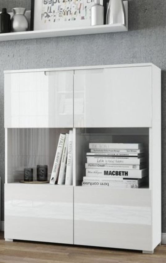 Weneth White Display Cabinet - Modern
