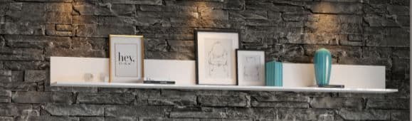 Jareth White Floating Shelf - Long Wall Mounted