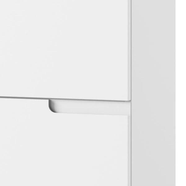 Zorum White Short Bookcase - Narrow