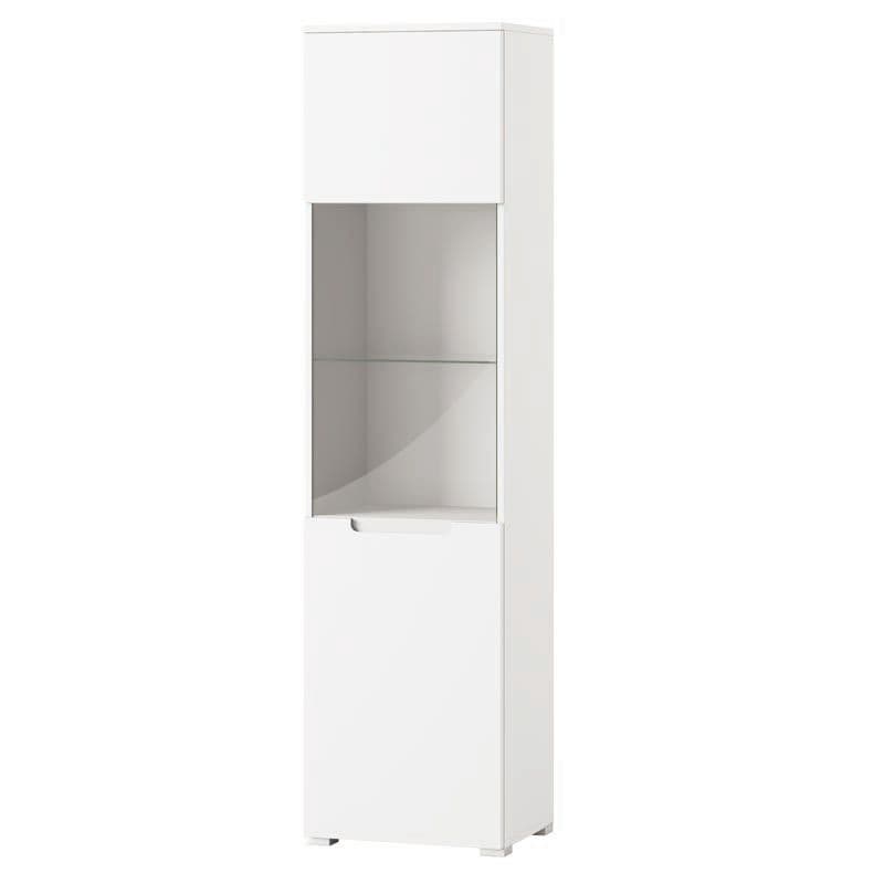 Torus White Display Unit - Glass Door, Tall