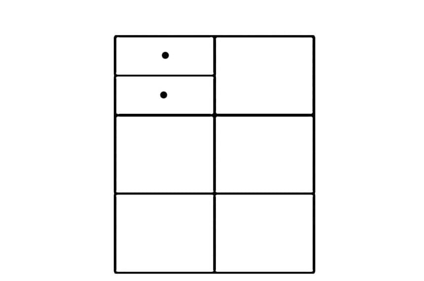 Daros White Sideboard - 2 Door, Tall