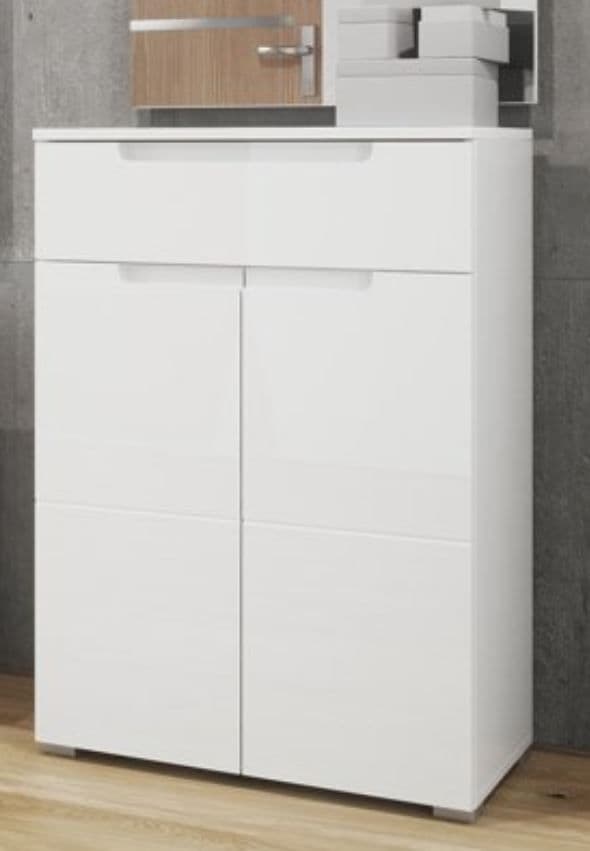 Fenar White Tall Sideboard - Gloss Finish